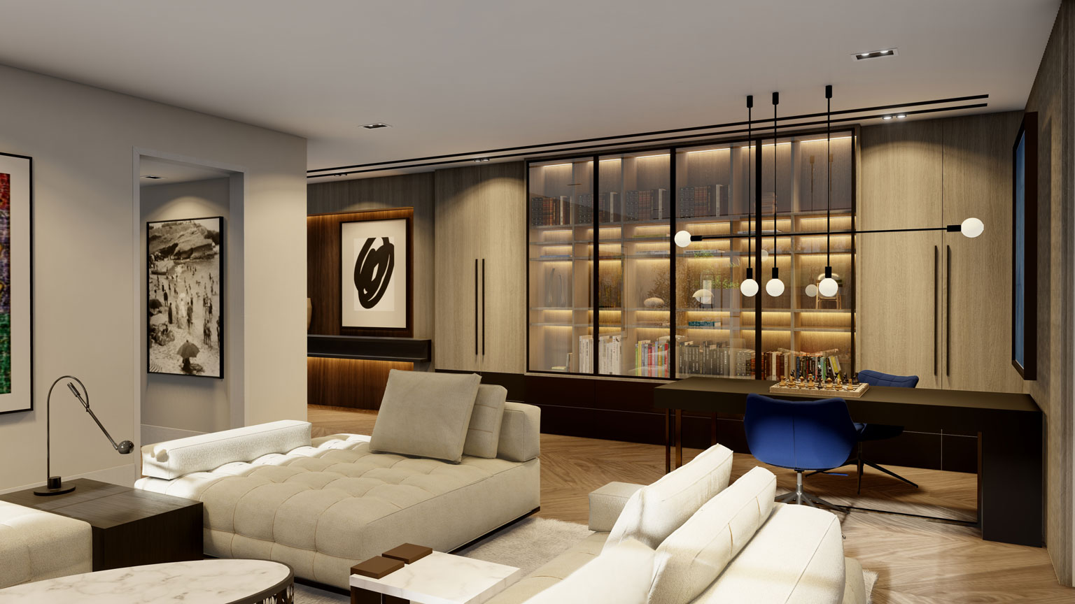 media lounge inside view
